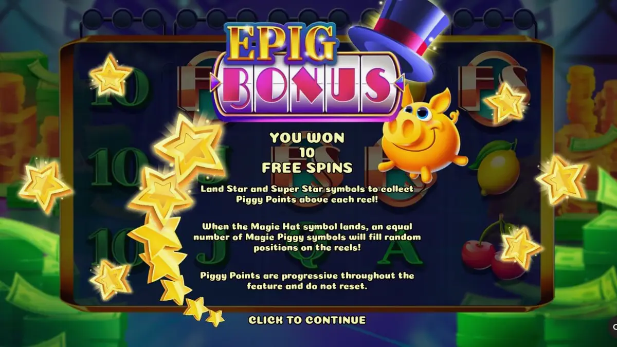 Magic Piggy OG slot machine visual style na may neon lights at gintong piggy banks
